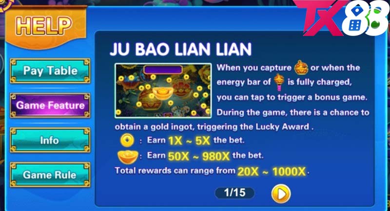 Các tính năng đặc biệt xuất hiện trong Cai Shen Fishing